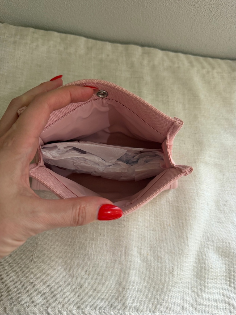 Christian Dior Pink Canvas Cosmetic Beauty Pouch - Picture 5 of 6